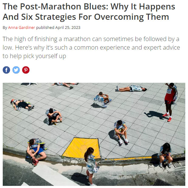 post marathon blues